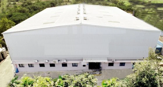 Aerial view of Mersen Pune building in India.